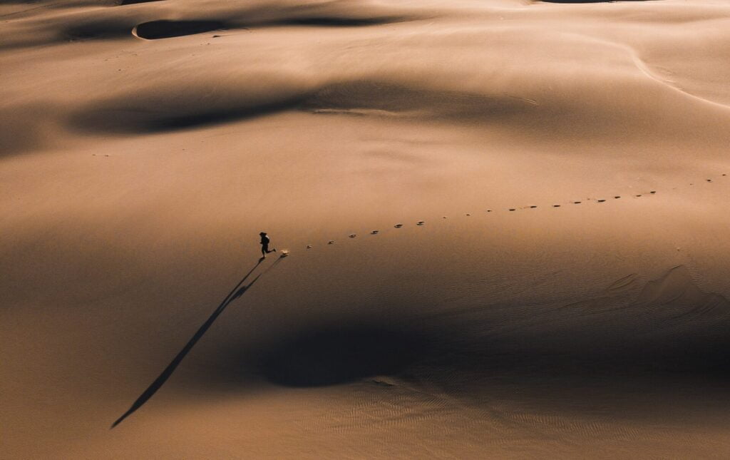 Running in the sand